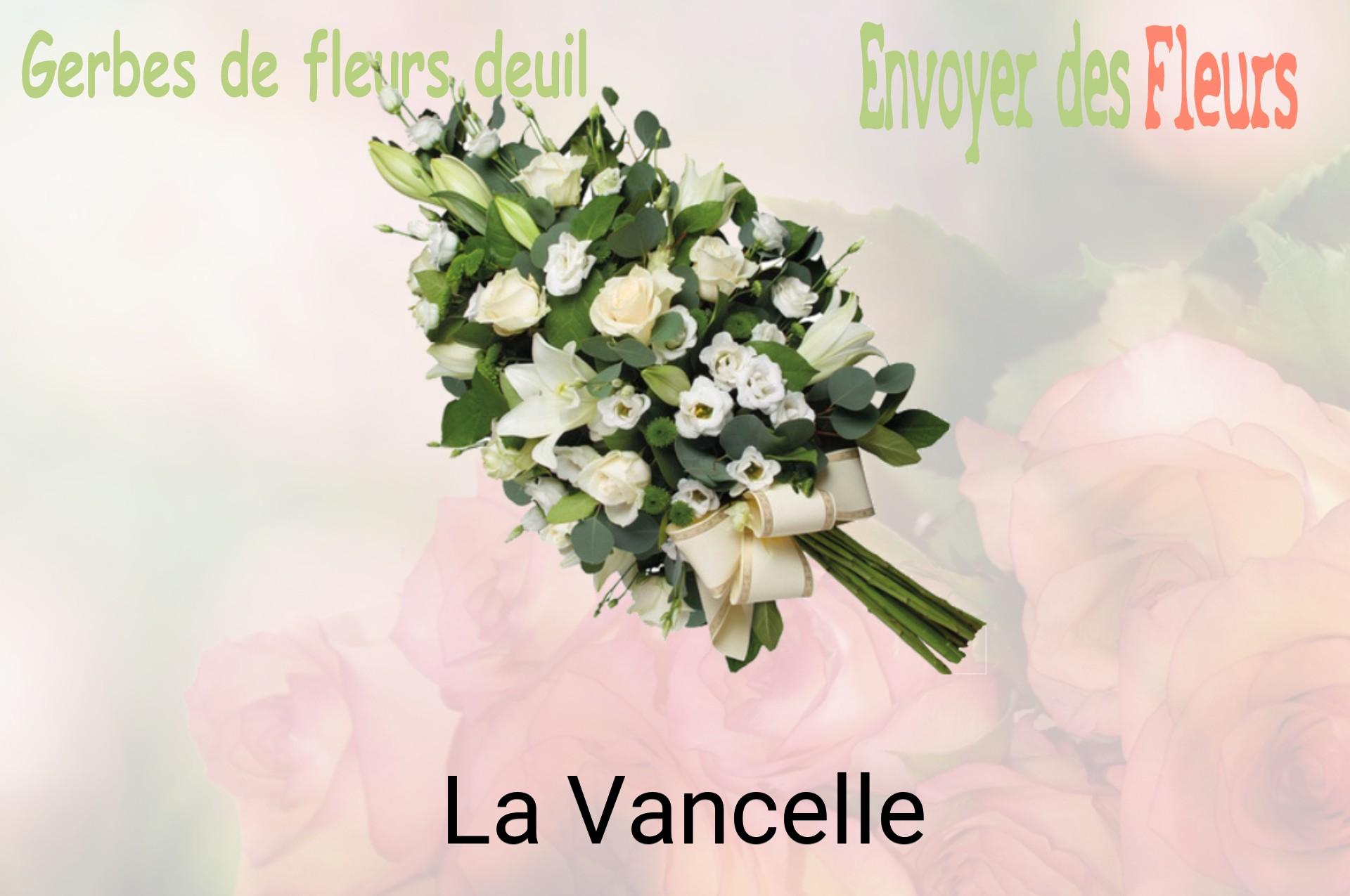 Gerbe de fleurs de deuil livrée à La Vancelle